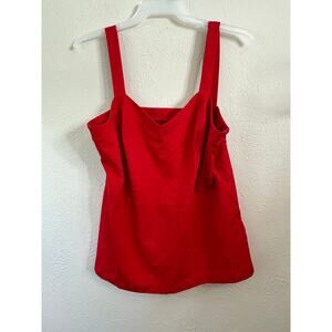 Anthropologie Red Size XL Sandrine Ponte Tank Layering Vacation Party Top